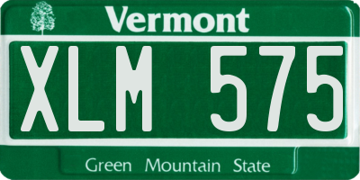 VT license plate XLM575