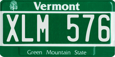 VT license plate XLM576