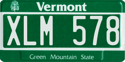 VT license plate XLM578