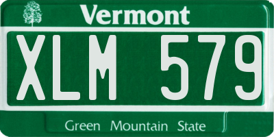 VT license plate XLM579