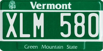 VT license plate XLM580