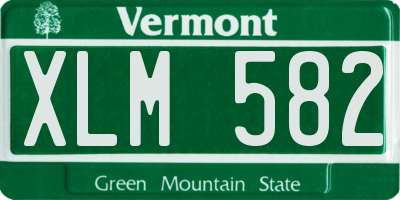 VT license plate XLM582