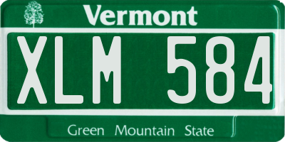 VT license plate XLM584