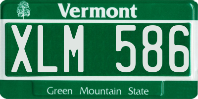 VT license plate XLM586