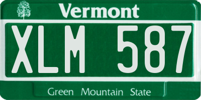 VT license plate XLM587