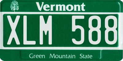 VT license plate XLM588