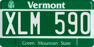 VT license plate XLM590