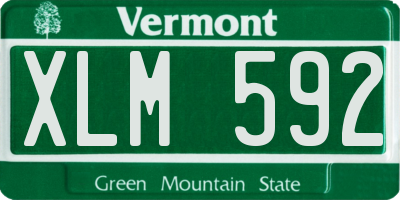 VT license plate XLM592