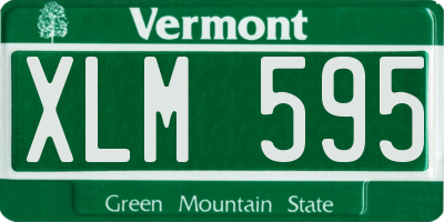 VT license plate XLM595
