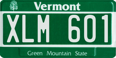 VT license plate XLM601