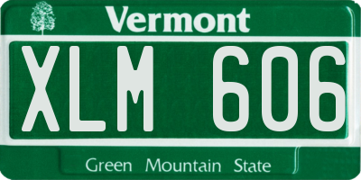 VT license plate XLM606