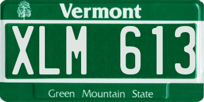 VT license plate XLM613