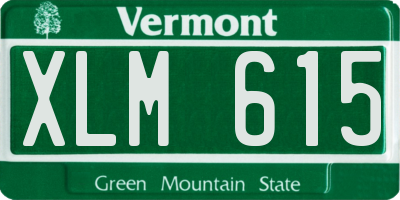 VT license plate XLM615
