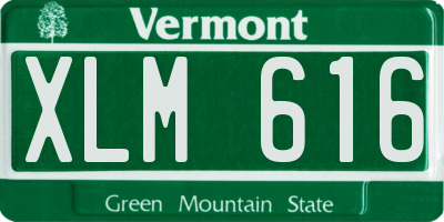 VT license plate XLM616