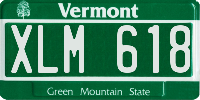 VT license plate XLM618