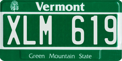 VT license plate XLM619