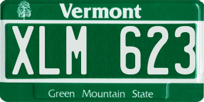 VT license plate XLM623