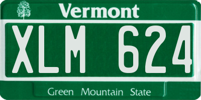 VT license plate XLM624