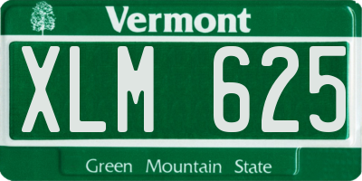 VT license plate XLM625