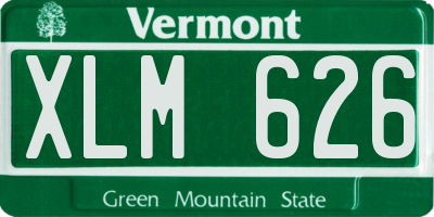 VT license plate XLM626