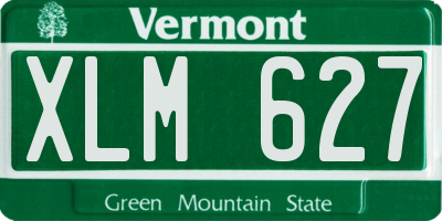 VT license plate XLM627