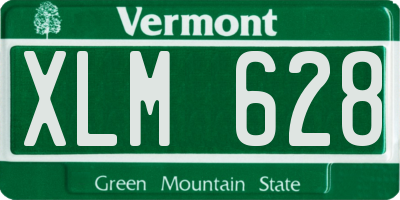 VT license plate XLM628