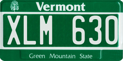 VT license plate XLM630