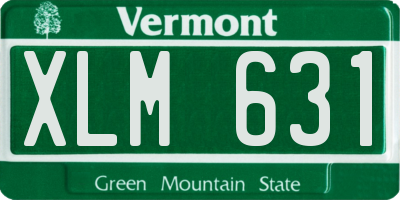 VT license plate XLM631