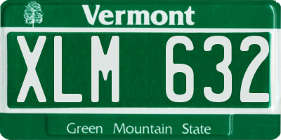 VT license plate XLM632