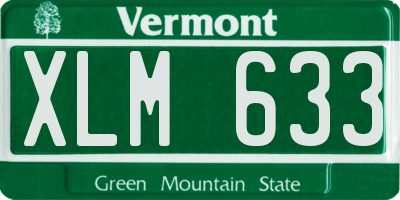 VT license plate XLM633