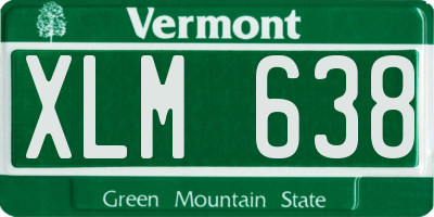 VT license plate XLM638