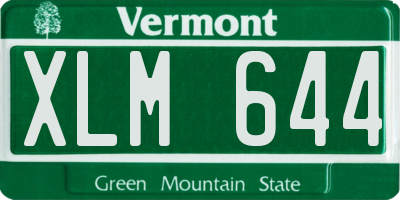 VT license plate XLM644