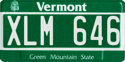 VT license plate XLM646
