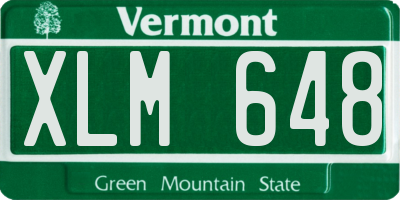 VT license plate XLM648