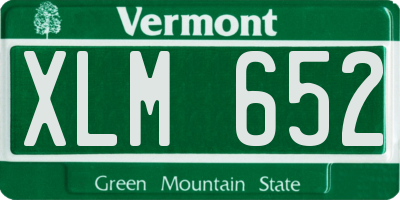 VT license plate XLM652