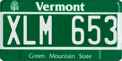 VT license plate XLM653