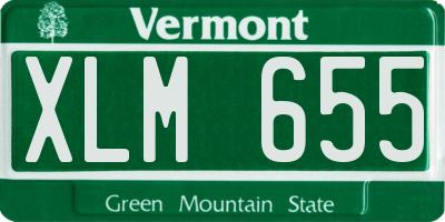 VT license plate XLM655