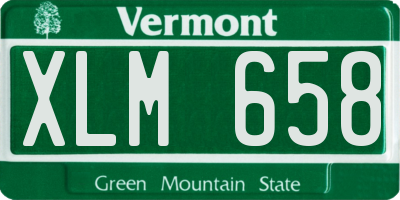 VT license plate XLM658