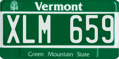 VT license plate XLM659
