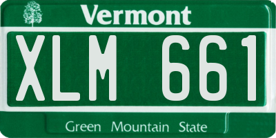 VT license plate XLM661