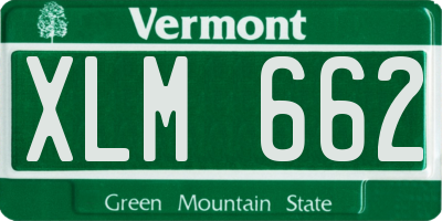 VT license plate XLM662