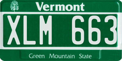 VT license plate XLM663