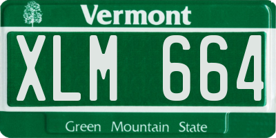 VT license plate XLM664