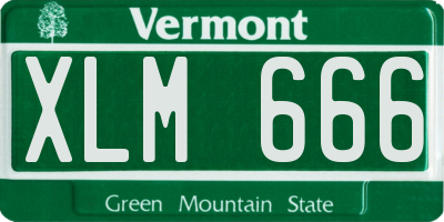 VT license plate XLM666
