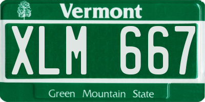 VT license plate XLM667