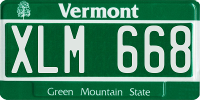 VT license plate XLM668
