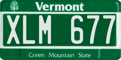 VT license plate XLM677