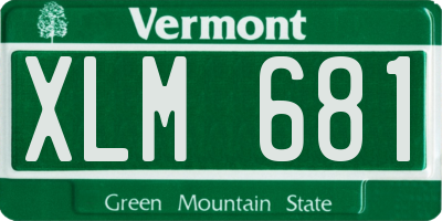 VT license plate XLM681