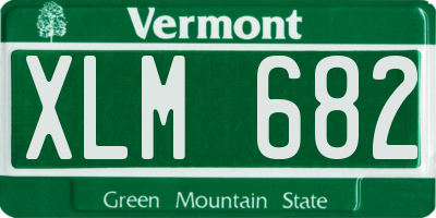 VT license plate XLM682