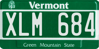 VT license plate XLM684